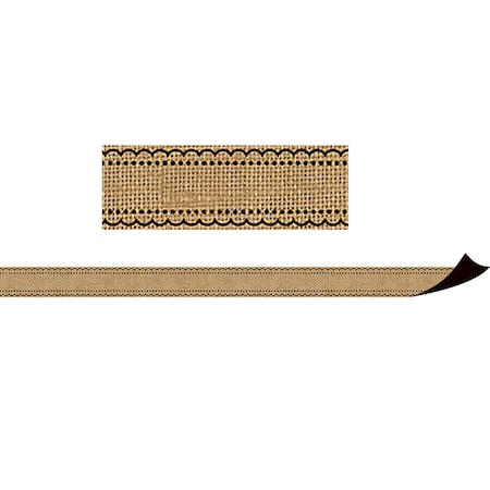 Teacher Created Resources Burlap Magnetic Border, 24 Feet/Pack, PK3 TCR77391